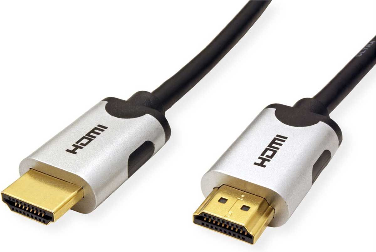 Καλώδιο HDMI Dynamic HDR Value Μαύρο / Ασημί 1m