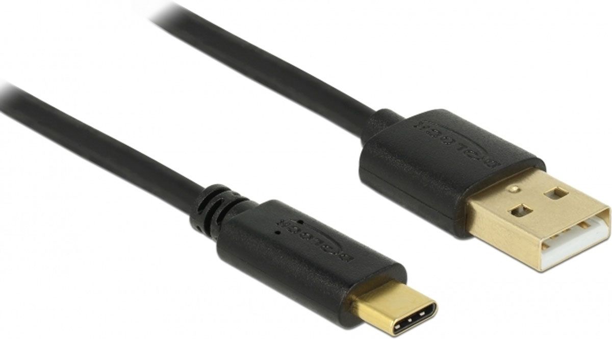 Καλώδιο USB Type-C / Type-A DeLock Μαύρο 1m