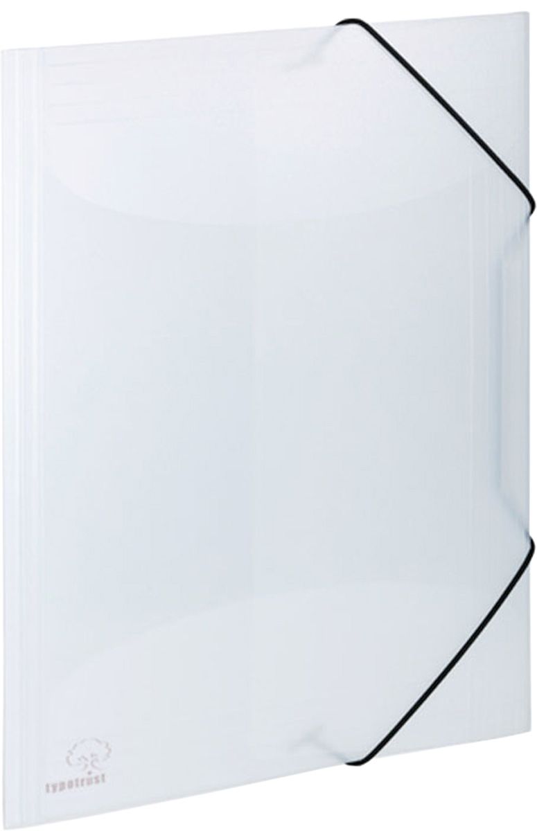 Πλαστικό Ντοσιέ με Αυτιά / Λάστιχο A4 Typotrust 23x32cm Διαφανές