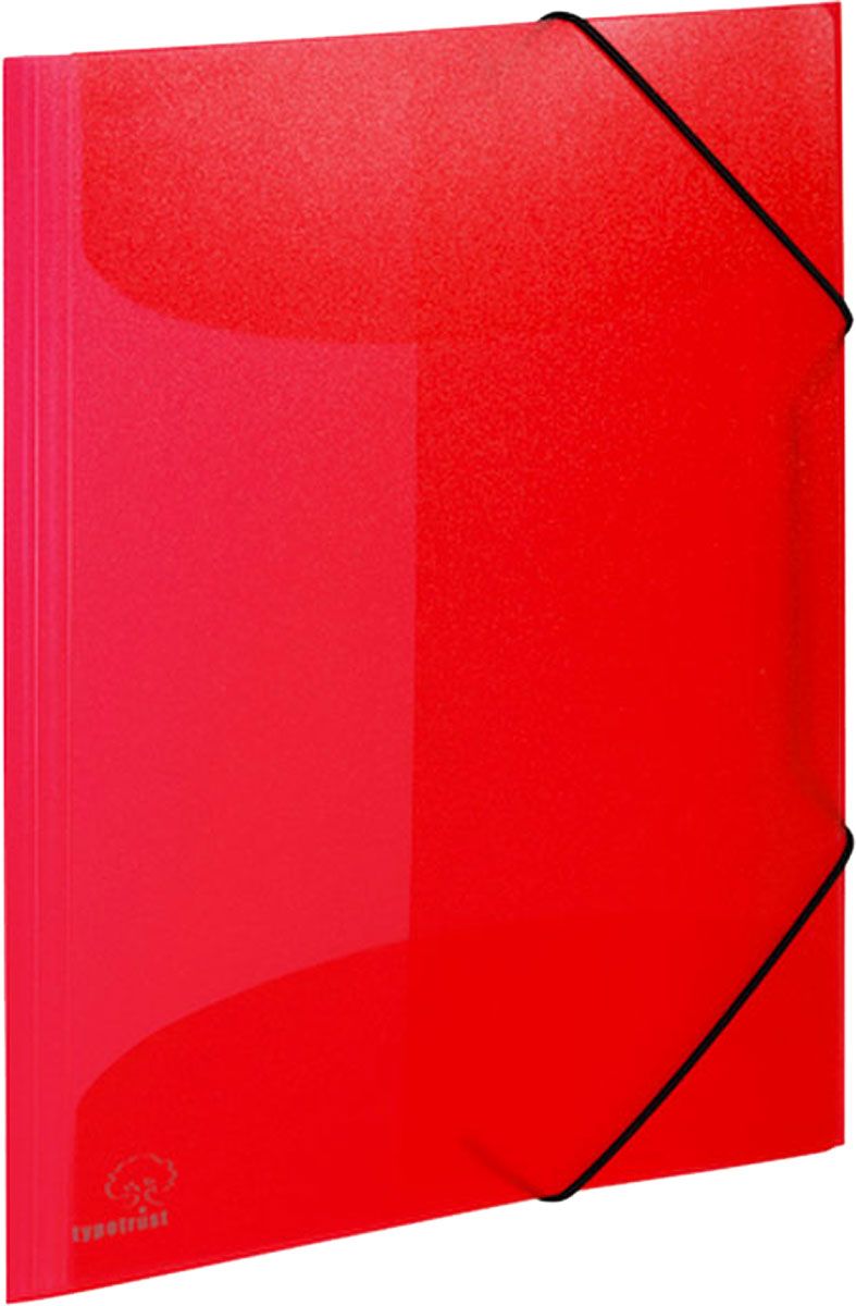 Πλαστικό Ντοσιέ με Αυτιά / Λάστιχο A4 Typotrust 23x32cm Κόκκινο