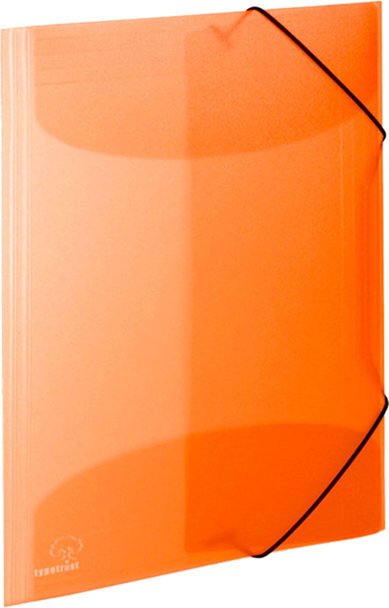 Πλαστικό Ντοσιέ με Αυτιά / Λάστιχο A4 Typotrust 23x32cm Πορτοκαλί