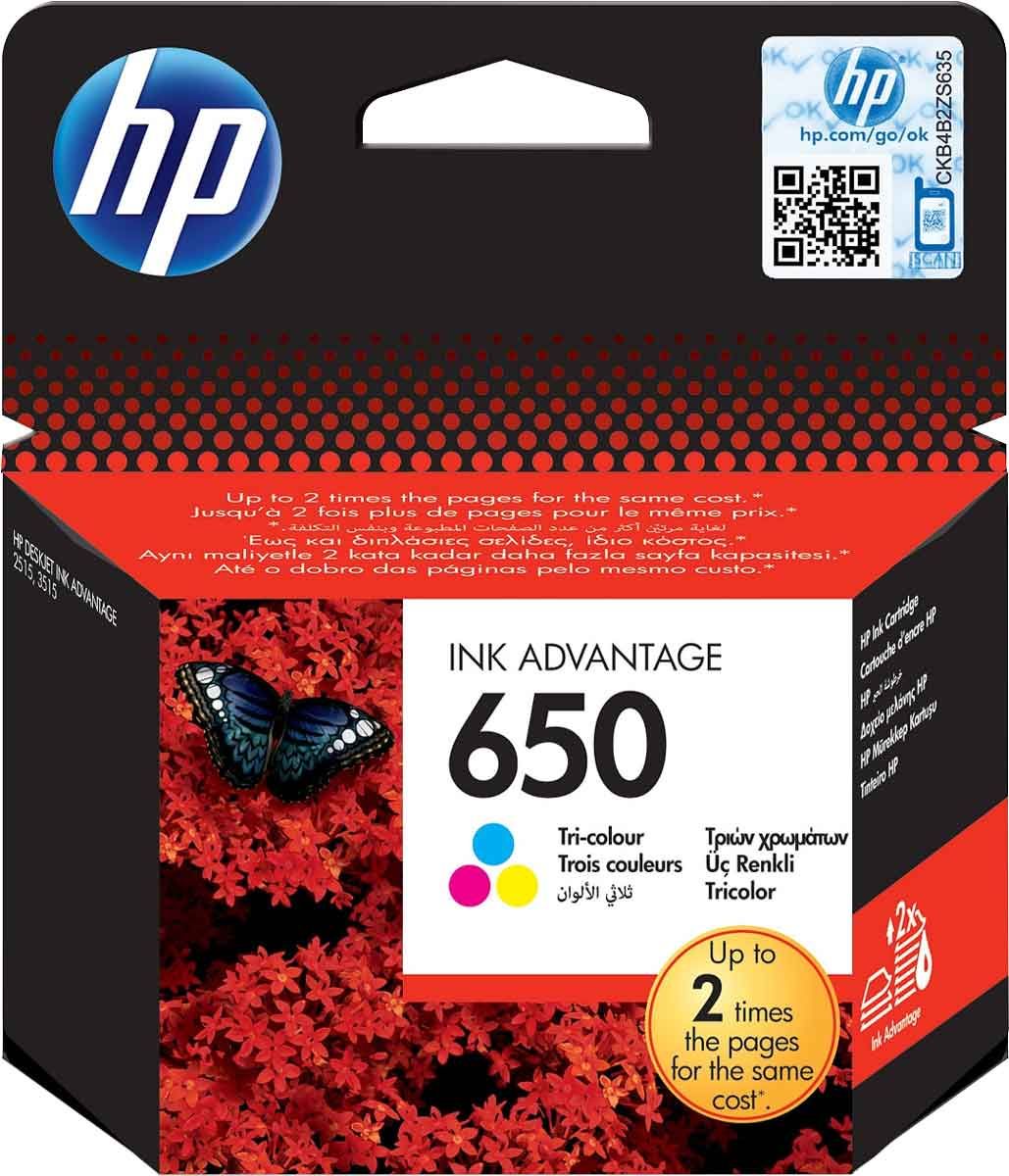 Μελάνι Inkjet HP 650 Tri-Color 0.2K CZ102AE