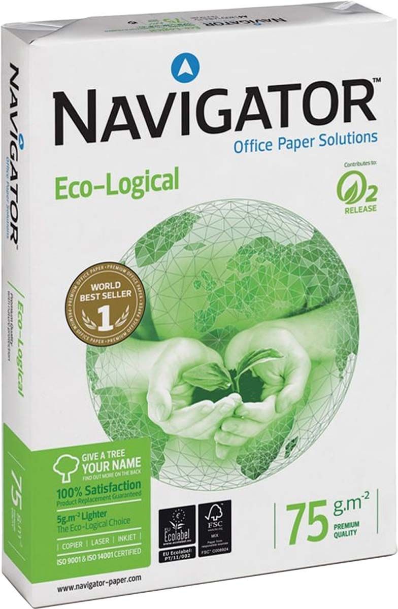 Επαγγελματικό Χαρτί Εκτύπωσης Navigator Eco-Logical A4 75g/m² 500 Φύλλα