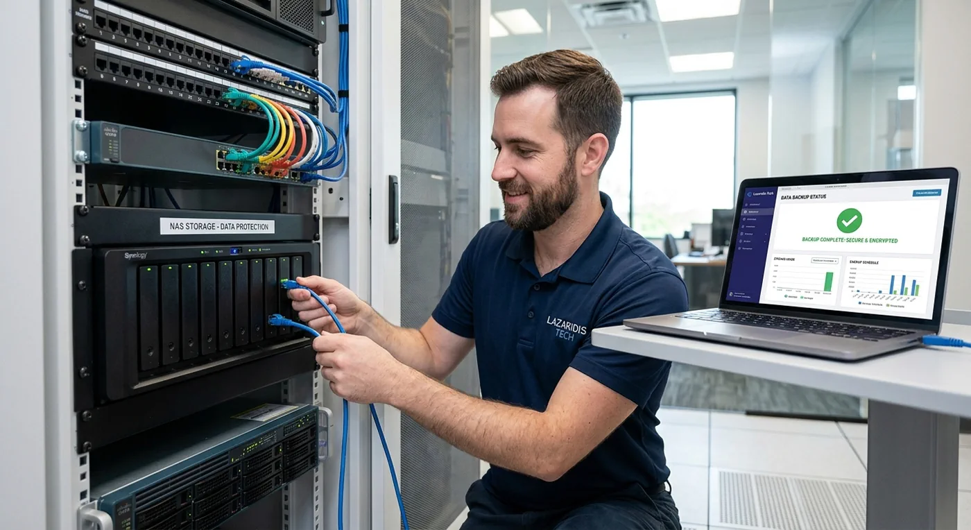 Εταιρική αποθήκευση δεδομένων NAS και λύσεις backup από την Lazaridis Tech